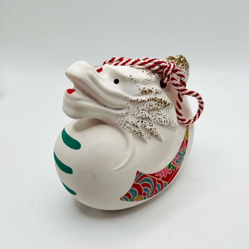 Vintage Japanese Dorei Clay Bell Year of the Dragon Japanese Zodiac